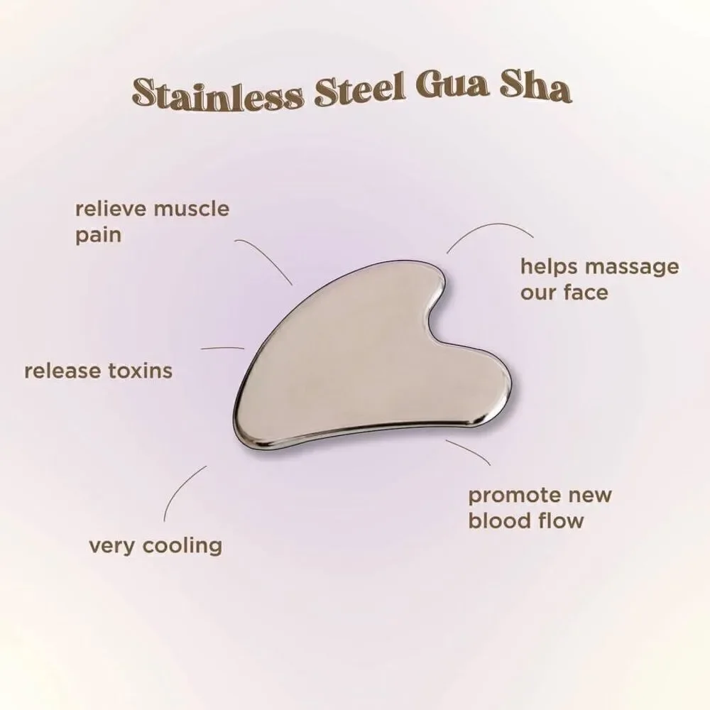 NEW WITH BOX STAINLESS STEEL GUA SHA rare GOLD